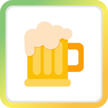 Pint Of Beer Creative Icon Design vector