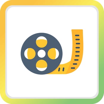 Film Roll Creative Icon Design vector