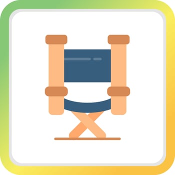 Directors Chair Creative Icon Design vector