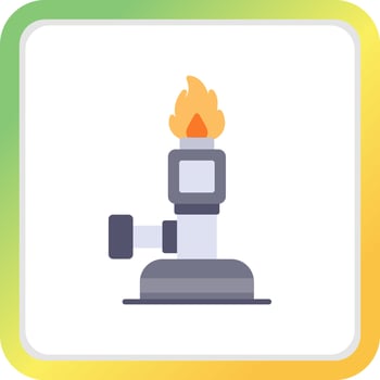 Bunsen Burner Creative Icon Design vector