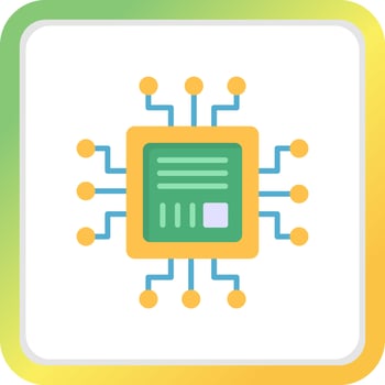 Microchip Creative Icon Design vector