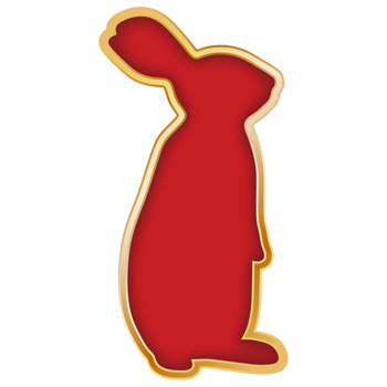 Chinese New Year Red Rabbit Frame. png