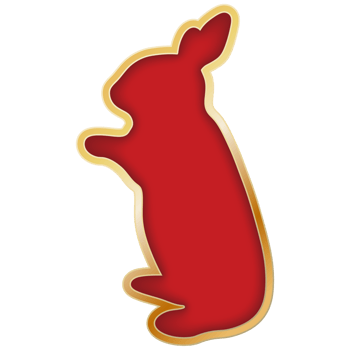 Chinese New Year Red Rabbit Frame. png
