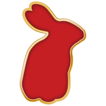 Chinese New Year Red Rabbit Frame. png