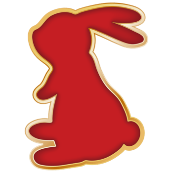 Chinese New Year Red Rabbit Frame. png