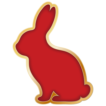 Chinese New Year Red Rabbit Frame. png
