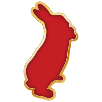 Chinese New Year Red Rabbit Frame. png