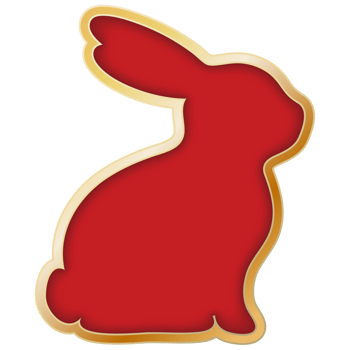 Chinese New Year Red Rabbit Frame. png