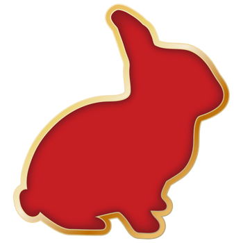 Chinese New Year Red Rabbit Frame. png
