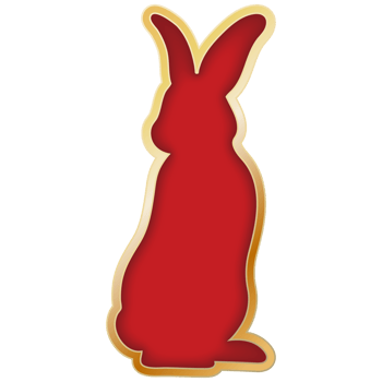 Chinese New Year Red Rabbit Frame. png