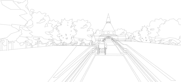 3D illustration of building project vector