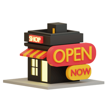 3d shop open and close icon png