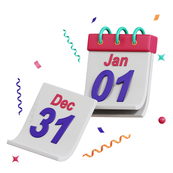 3D New Year Icon Pack png