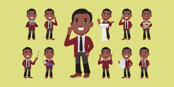 People with different poses. vector