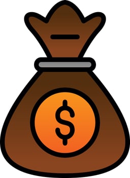 Money Bag Vector Icon Design