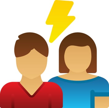 Conflict Vector Icon Design