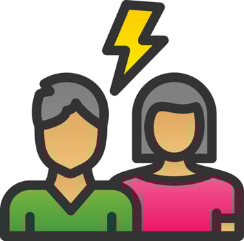 Conflict Vector Icon Design