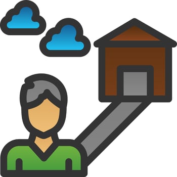 Loneliness Vector Icon Design