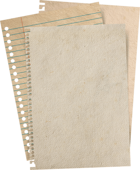Old paper stack png