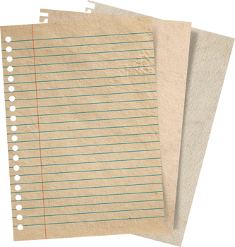 Old paper stack png
