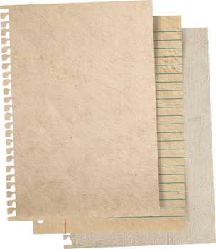 Old paper stack png