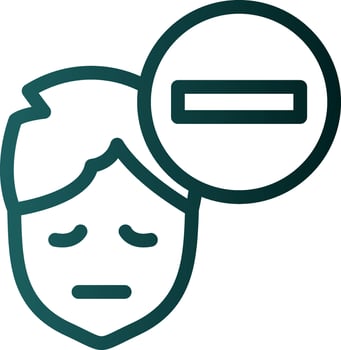 Negative Thinking Vector Icon Design