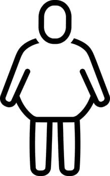 line icon for fat vector