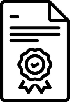 line icon for accredited vector