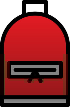 Backpack Vector Icon Design