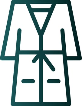 Bath Robe Vector Icon Design