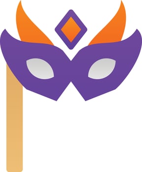 New Year Mask Vector Icon Design