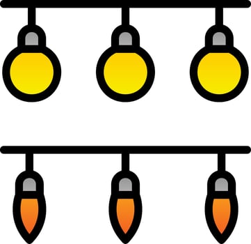 New Year Lights Vector Icon Design