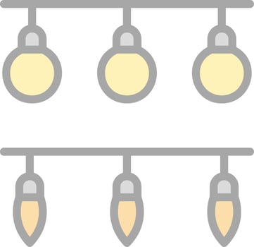 New Year Lights Vector Icon Design
