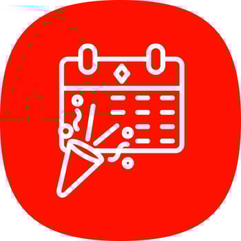 New Year Calendar Vector Icon Design
