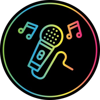 Karaoke Vector Icon Design