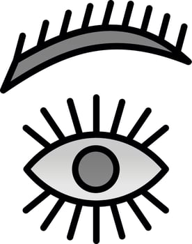 Eyebrow Vector Icon Design