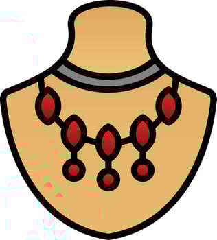 Necklace Vector Icon Design