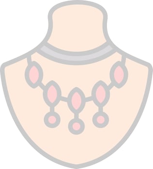 Necklace Vector Icon Design