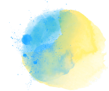 watercolor stain blue yellow png