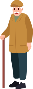 Old man cartoon characters . png