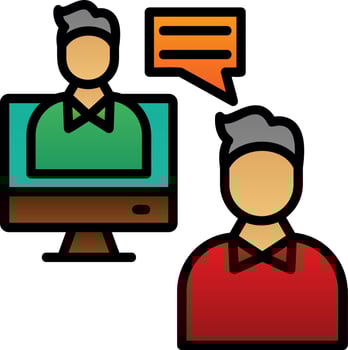Online Meeting Vector Icon Design