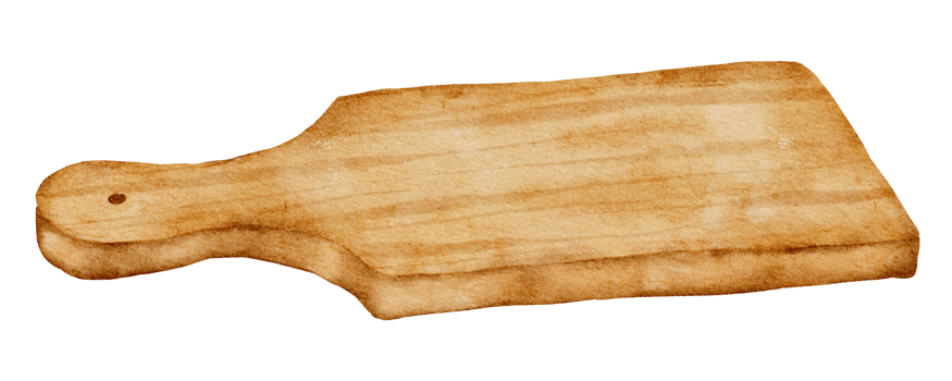 Watercolor wooden plate clipart, PNG