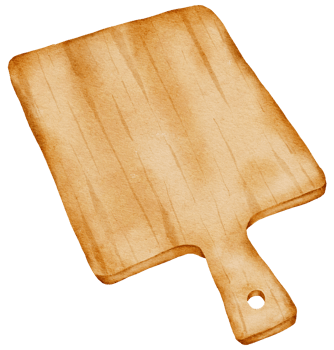 Watercolor wooden plate clipart, PNG