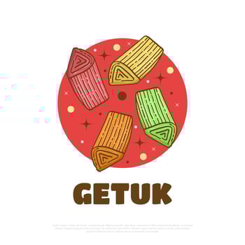 Illustration of Getuk, Indonesian Traditional Food or Snack Made from Cassava with Mixed Grated Coconut vector