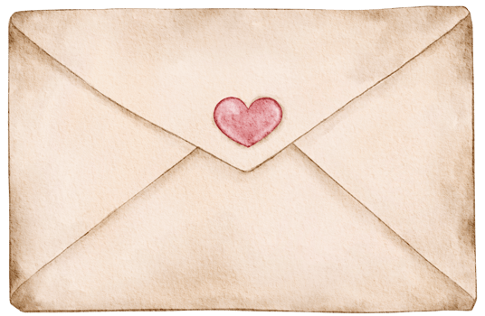 Valentine's watercolor element clipart png