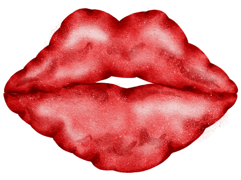 Watercolor Red Foil Balloon element hand painted png