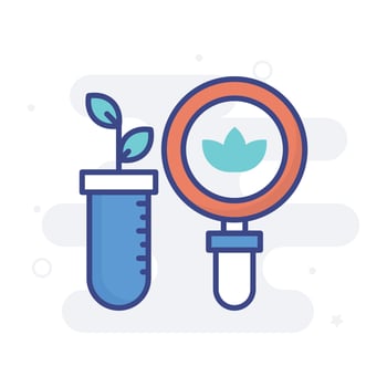 Research vector filled outline icon style illustration. EPS 10 file