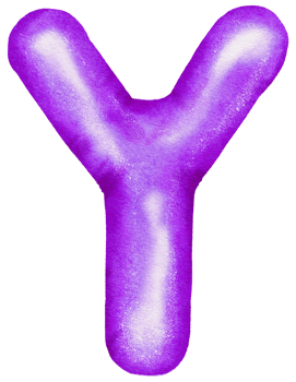 Watercolor Violet Foil Balloon element hand painted png