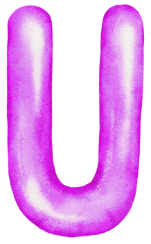 Watercolor Violet Foil Balloon element hand painted png