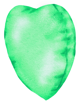 Watercolor Green Foil Balloon element hand painted png